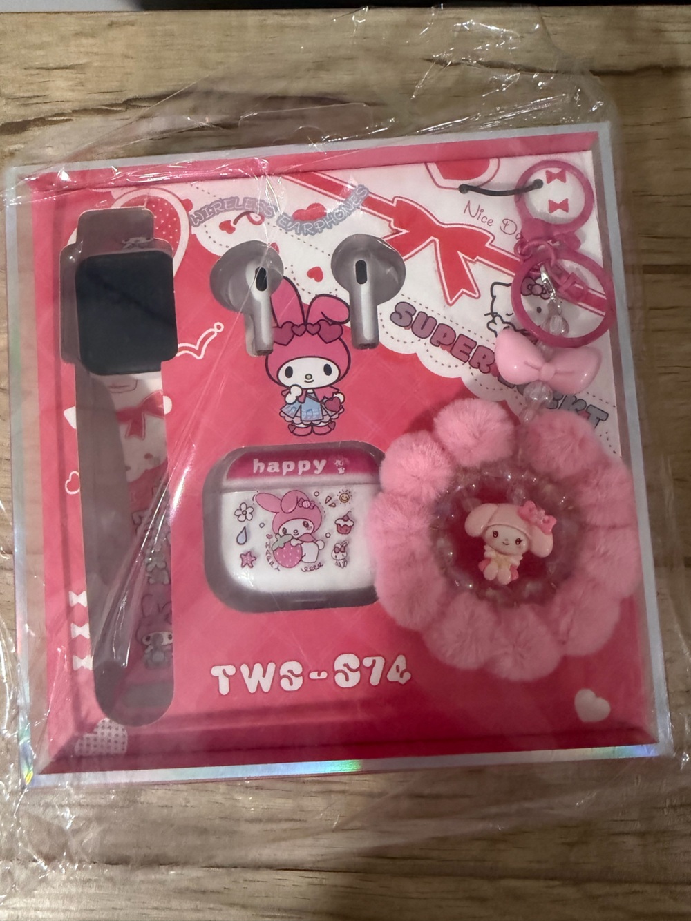 My Melody Wireless Earbuds & Smartwatch gift set 🩷